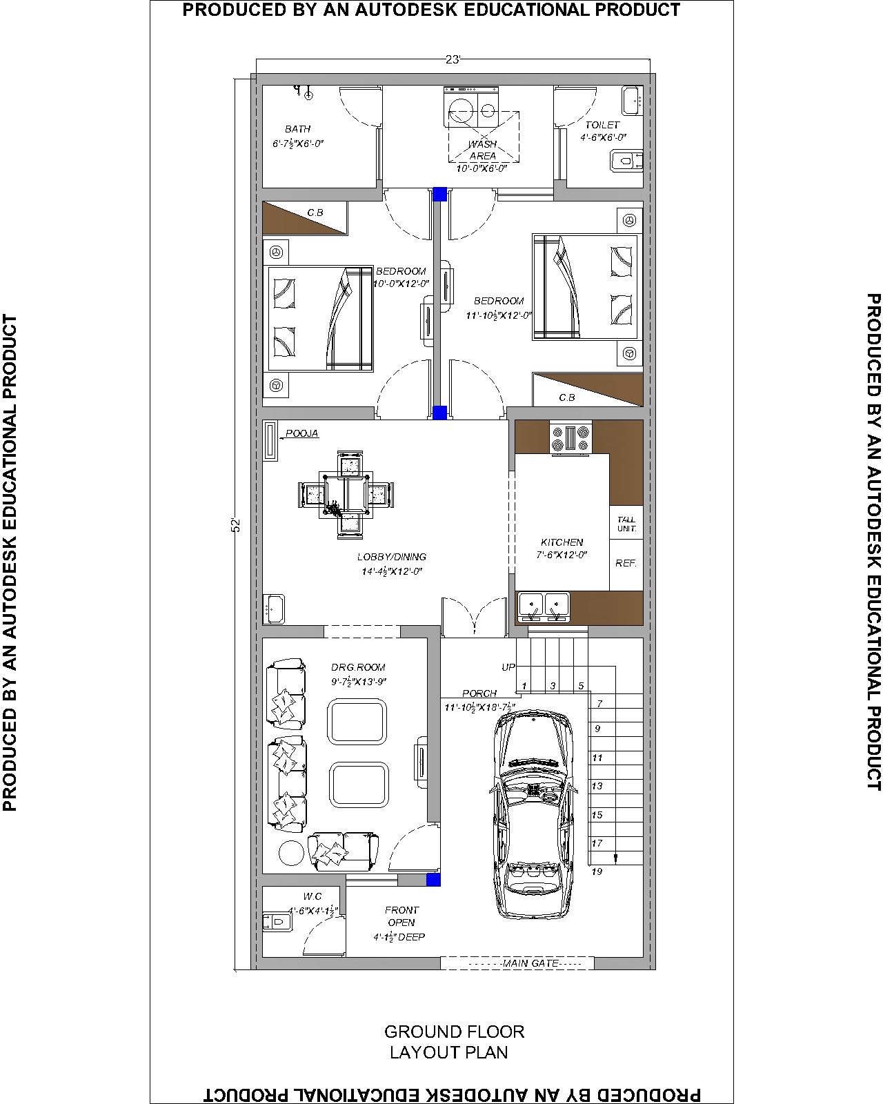 West Facing floor plan