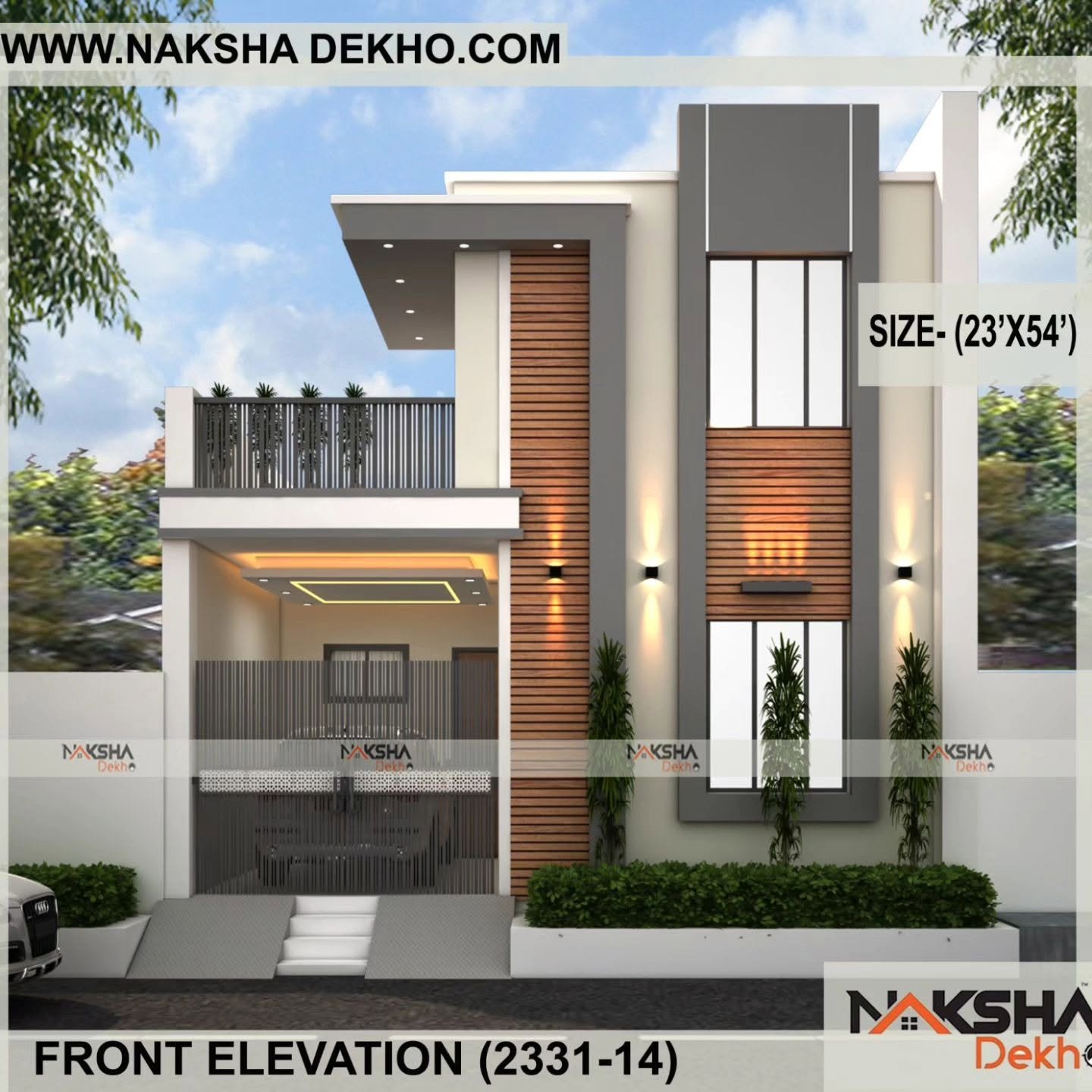 North Facing Double Story House