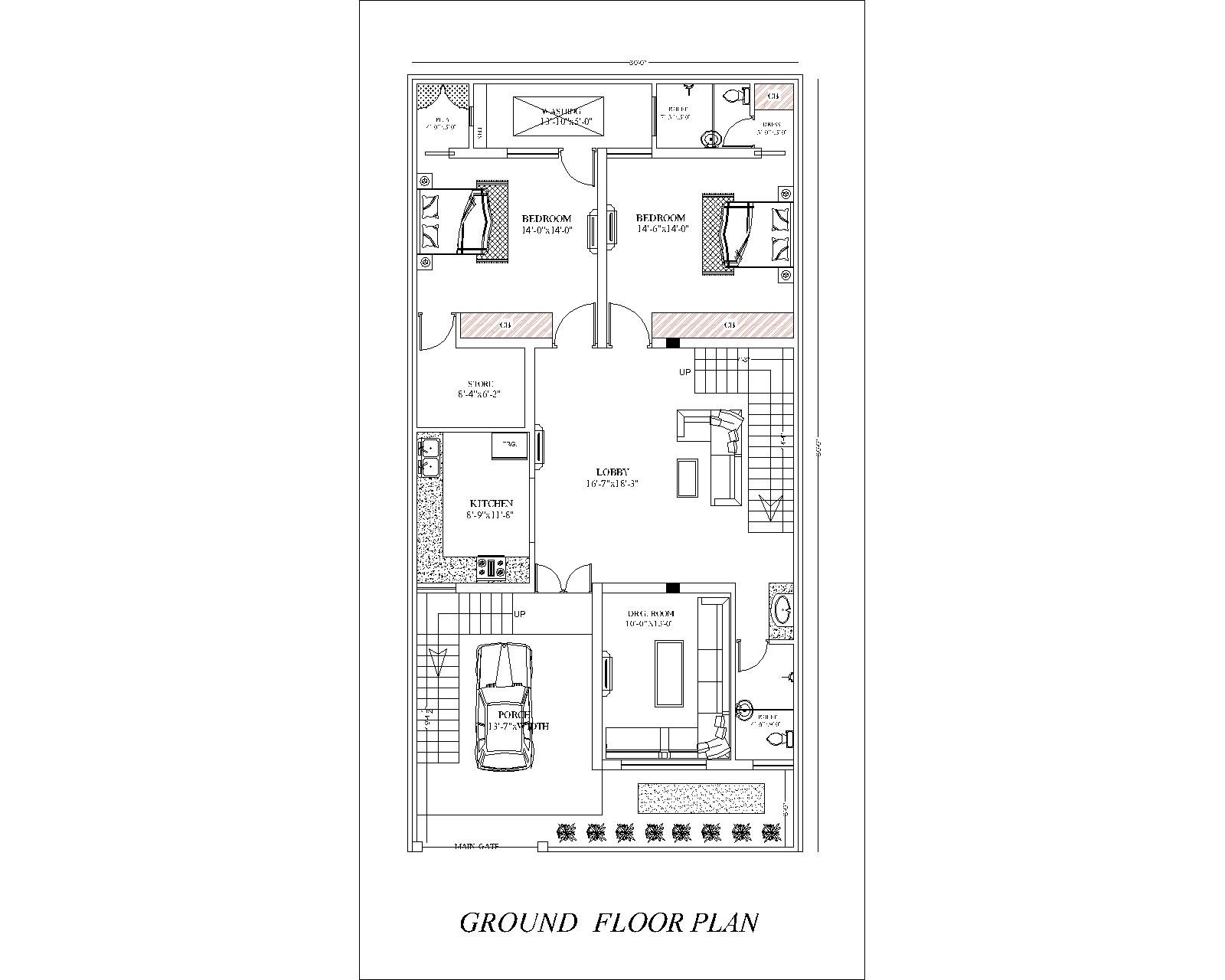 North Facing floor plan