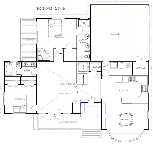 layout house plan drawing samples